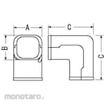 INABA DENKO Slim Corner Elevation 90° (Sudut Naik 90° Slim)