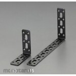 ESCO 49x74x3mm connecting bracket (steel, black paint)