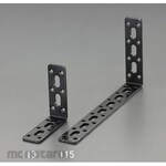 ESCO 74x124x3mm connecting bracket (steel, black paint)