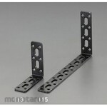 ESCO 99x199x3mm connecting bracket (steel, black paint)