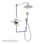 Paloma Rain Shower Single Lever Concealed Shower Mixer with Proclick 2 Buttons (Pancuran Dinding dengan Keran)