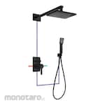 Paloma Rain Shower and Hand Shower Single Lever Concealed Shower Mixer (Pancuran Dinding dengan Keran)