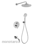 Paloma Rain Shower and Hand Shower Single Lever Concealed Shower Mixer with Spout (Pancuran Dinding dengan Keran)