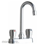 CHICAGO FAUCETS Dual-Metering-Handle Two-Hole Centerset Deck-Mount Bathroom Faucet