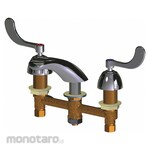 CHICAGO FAUCETS Dual-Wristblade-Handle Three-Hole Widespread Deck-Mount Bathroom Faucet