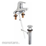 CHICAGO FAUCETS Single-Joystick-Handle Two-Hole Centerset Deck-Mount Bathroom Faucet