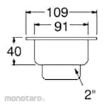 SAN-EI Square Floor Strainer 4x2inch