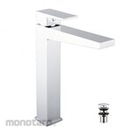 Waterplus Basin Mixer Tall with Large Push Pop-Up