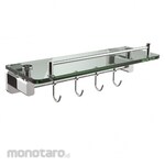 Waterplus Glass Shelf Single with Hook (Clear Glass)