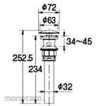 KAKUDAI MFG Drainage fitting unit (with decorative cap)