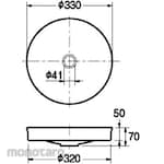 KAKUDAI MFG Wash Basin Round Green (Wastafel Cuci Tangan Bulat)