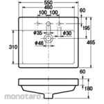 KAKUDAI MFG Washbasin Square DURAVIT (Wastafel Kotak)