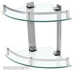 Vone Corner Shelf Glass Double
