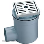 Shimabun Ogawa-kun Drainage Unit 100mm Square Non-Waterproof Horizontal Drainage
