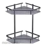 Gritania Shelf Corner Wall-Mount 2 Tier (Rak Sudut Kamar Mandi)