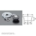 ESCO 39x44mm bathroom dip stopper
