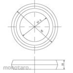TOTO Sealing Packing Pure Rest Series for Sh60Ba etc. (Gasket Karet Toilet)