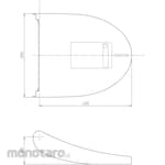 TOTO Toilet Lid Replacement Parts For 14Ps/P (Pengganti Tutup Kloset)