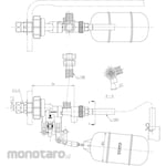 TOTO Ball Tap for Horizontal Low Tank (Katup Pelampung Tangki)