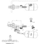 TOTO Ball Tap for Horizontal Low Tank for Cold Regions with Corner (Katup Pelampung Tangki)