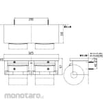 TOTO Double paper roll with shelf