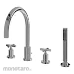 TOTO Ego II Set Shower & Keran Bak Mandi 4 Lubang Handle Silang