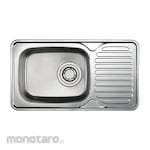 LIZENS Kitchen Sink Single Bowl with Drainer (Wastafel Dapur)