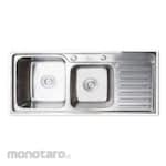 Renovo Kitchen Sink 2 Bowl With Wing