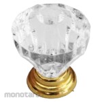 Yane Cabinet & Furniture Knob Handle CH Diamonte Zinc Alloy