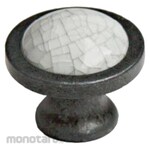 Yane Cabinet & Furniture Knob Handle Matt Black Porcelain Zinc Alloy