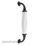 Yane Cabinet & Furniture Pull Handle Black Matt White Zinc Alloy