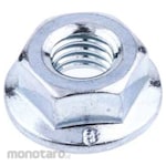 RS PRO Hex Flanged Nut Bright Zinc Plated Steel (Mur Flange)