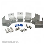 ASI GLOBAL PARTITIONS Panel Bracket Aluminum Brushed