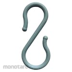 TRUSCO Plastic S-Hook 100mm Light Blue (Pack of 2, 100 Sets) (Pengait Bentuk S)