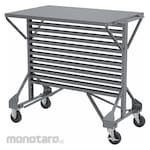AKRO-MILS Mobile Bin Rail Rack (Rel Rak Penyimpanan Beroda)