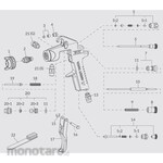 ANEST IWATA Spare Parts Spray Gun Fluid Needle Set-3