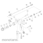 ANEST IWATA Spray Gun Spare Part Needle Packing Set (Aksesoris Alat Semprot Cat)