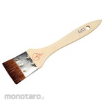 OHTSUKA BRUSH MFG. Brush Striped Hair Gold-Wrapped Top Flat Brown (Kuas)