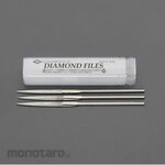 ESCO 140mm diamond file (Precision, Half-circle / 3-grain size, 3-pack)