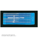 ESCO 160mm 6-piece precision file [flat, half-round, round]