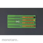 ESCO 185mm file (round, 4-piece set / coarse, medium, thin, oily)
