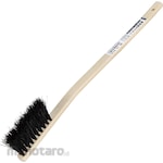 TRUSCO Machine-Planted Bamboo Brush Curved Handle, Horsehair
