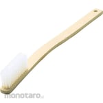 TRUSCO Machine-Planted Bamboo Brush Curved Handle, Nylon