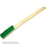 TRUSCO Professional Hand-Planted Bamboo Brush Curved Handle, Nylon (Sikat Kawat Nilon)