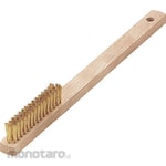 TRUSCO Wooden Handle 3 Line Brush Brass (Sikat Kawat Kuningan)