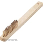 TRUSCO Wooden Handle 3 Line Brush Gold Plated Wire