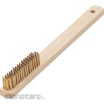 TRUSCO Wooden Handle 4 Line Brush Brass (Sikat Kawat Kuningan)