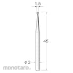 Leutor Electroplated diamond grindstone with shaft D3015