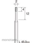 MINITOR Minimo Precision Electrodeposited Diamond Bar Carbide Shaft