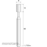 MINITOR Minimo precision whetstone WA abrasive grain # 100 Φ8